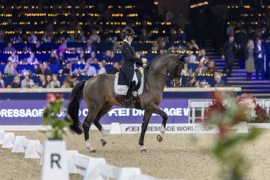 Larissa Pauluis and Flambeau, winners of the World Cup stage in Mechelen. Photo: FEI/Dirk Caremans