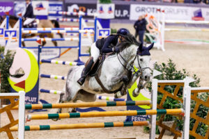 Tomma Thiesen celebrates success at the junior show jumping tournament in Opglabbeek