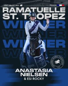 Anastasia Nielsen (MON) wins the Global Champions Tour Grand Prix in Ramatuelle, St. Tropez. Christian Kukuk finishes 12th