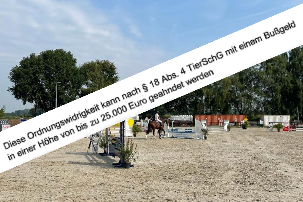 When the Veterinary Office threatens tournament organizers with a 25,000-euro fine