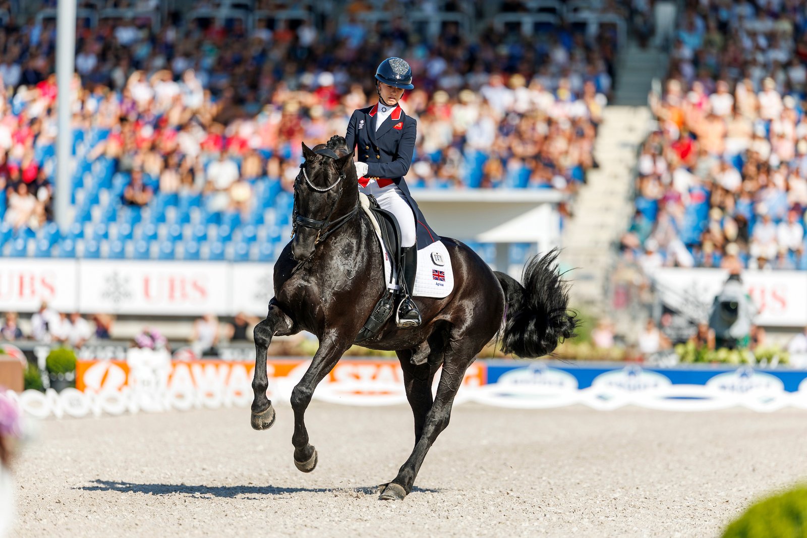 Another rider who has improved her pirouettes: Glamourdale, ridden by Charlotte Fry. Photo: sportfotos-lafrentz.de