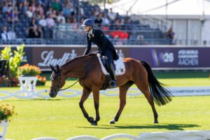 WM Aachen: Libussa Lübbeke mit solider Dressur für Deutschlands Vielseitigkeitsteam