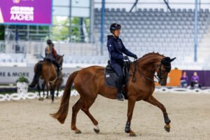 Pferde fit, Stimmung gut, die WM der Para-Dressurreiter kann starten