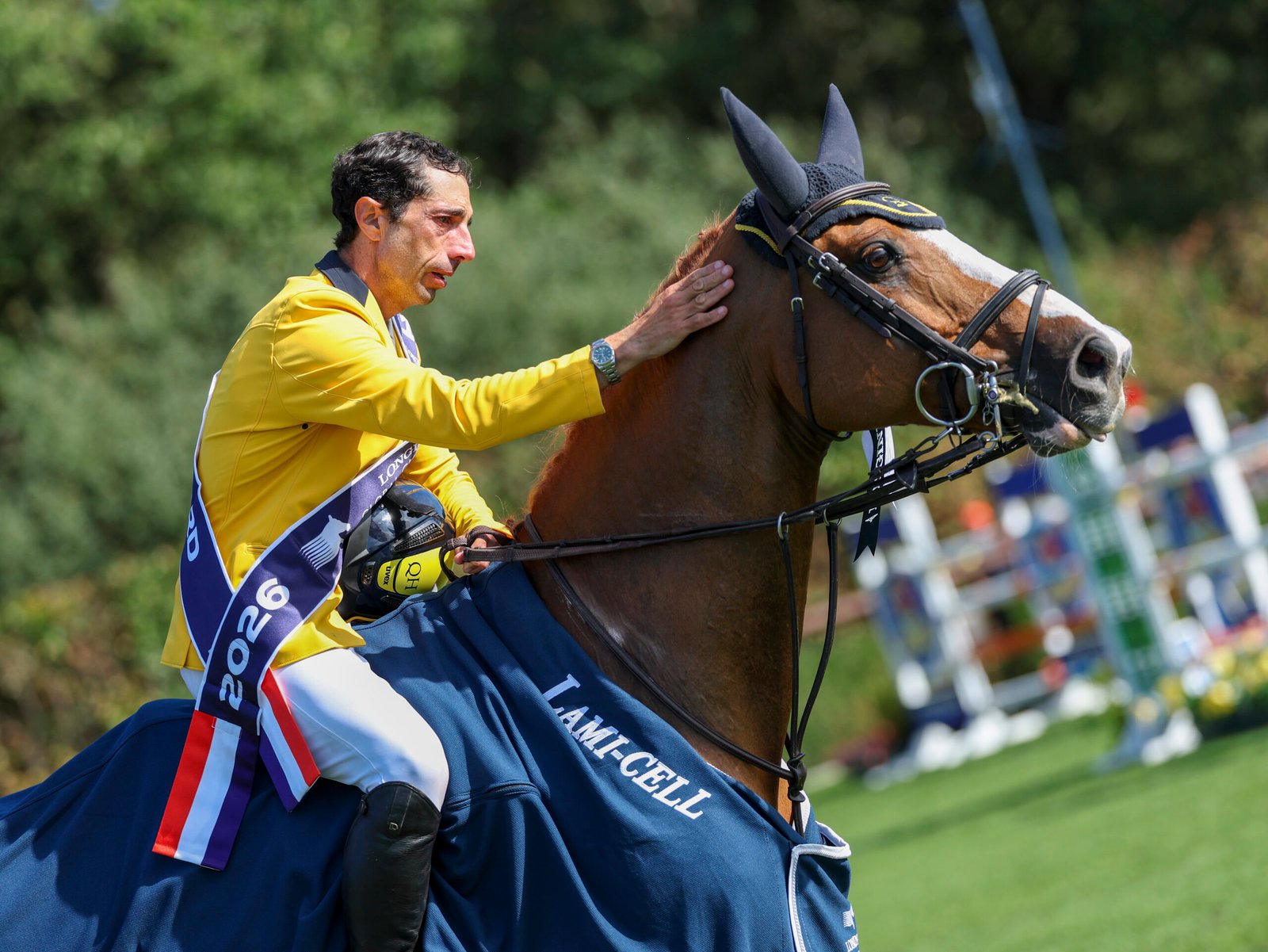 Yuri Mansur und Vitiki, Sieger im Global Champions Tour Grand Prix von Valkenswaard.
Foto: Stefano Grasso